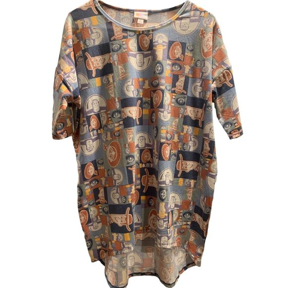 LuLaRoe Irma Tunic Shirt Disney/Pixor Multicolor Size M - Picture 1 of 3